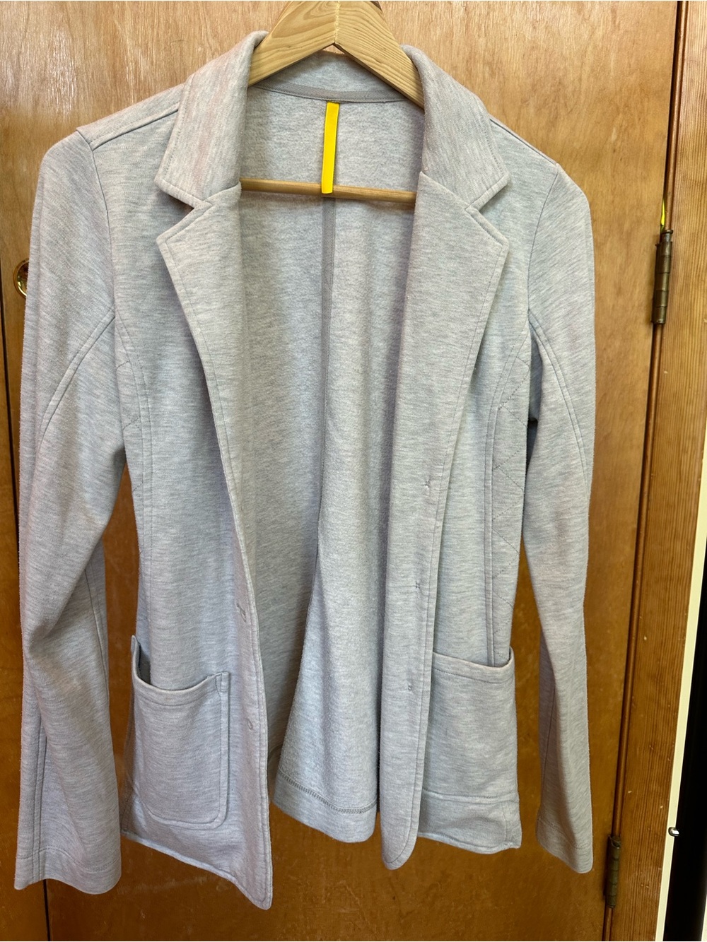 Light Gray Open-Front Blazer Jacket